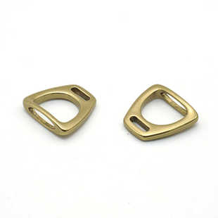 手袋包包五金配件 纯铜装饰马镫扣 环保黄铜手袋用D圈 拎环 拎圈