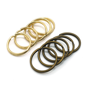 铁钥匙圈双层圆线钥匙环简约男女汽车圆扣复古金属圆圈扣10个