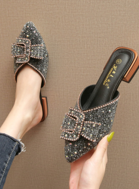 包头半拖鞋女2026年新款夏季无后跟懒人鞋外穿半托女鞋大码41到43