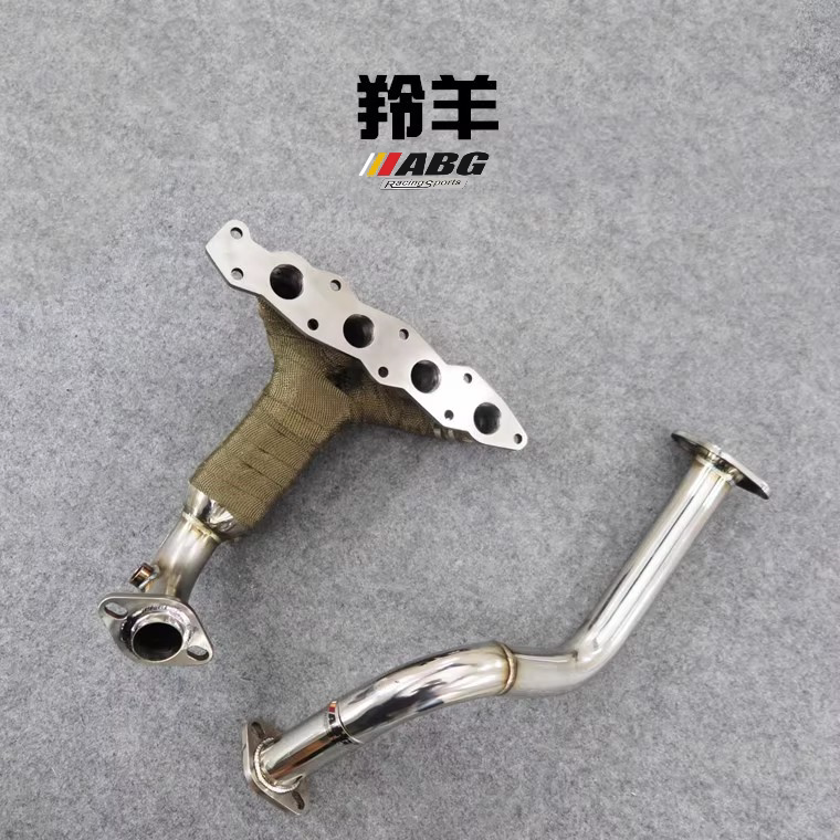 abg适用于羚羊汽车排气改装不锈钢芭蕉前段直通提升动力增大声浪