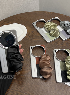 大孔位创意相机适用华为mate70pro手机壳丝巾弹力腕带m60全包vivox200Promini全包边防摔oppoFINDX8个性时尚