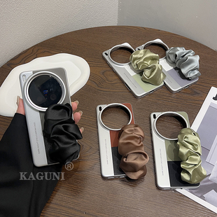 大孔位创意相机适用华为mate70pro手机壳丝巾弹力腕带m60全包vivox200Promini全包边防摔oppoFINDX8个性 时尚