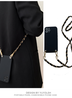 原创适用三星s21ultra手机壳斜挎黑色s20+全包note20u挂绳fe软S10硅胶s23ultra保护套s22+可背斜跨简约男女款