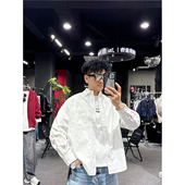 日常休闲高端纯棉衬衫 男2026春季 长袖 韩版 宽松落肩袖 百搭潮牌衬衣