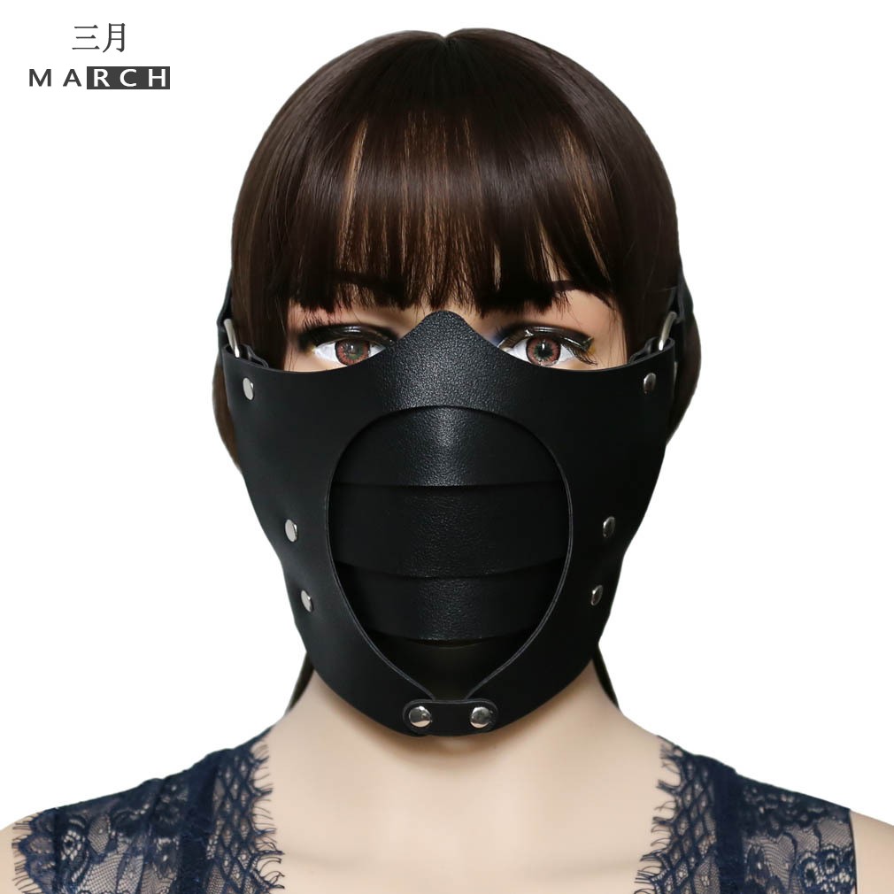 皮眼罩半脸口罩面具cos