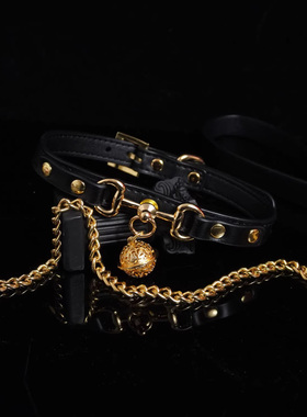 铃铛牵引绳项圈choker颈刻字定制