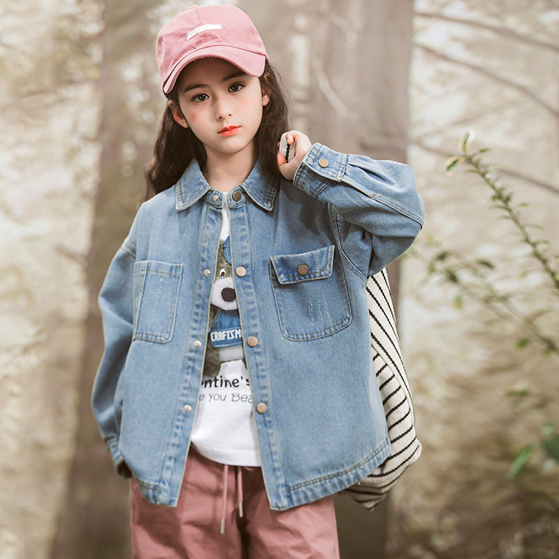 女大童外套2026新款春秋款洋气韩版时髦休闲儿童春季女孩牛仔上衣