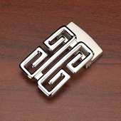 潮尾夹款 不锈钢平滑扣板扣皮带扣头男士 腰带扣头3.5韩版 配4G字母