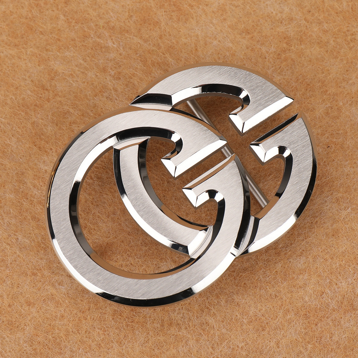 0不锈钢平滑扣皮带挂扣简约款 双g字母内穿裤腰带卡子拉丝款3.