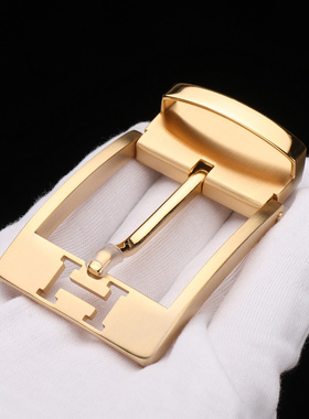 H字母皮带头针扣男士3.8CM不锈钢皮带扣头3.5cm裤腰带扣头男式配