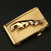 腰带卡子自动腰带扣头豹子3.5cm休闲时尚 不锈钢内穿自动扣皮带 裤