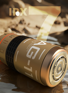 日电单头剃须刀电动便携式刮胡刀军迷风户外防水手雷造型剃须刀