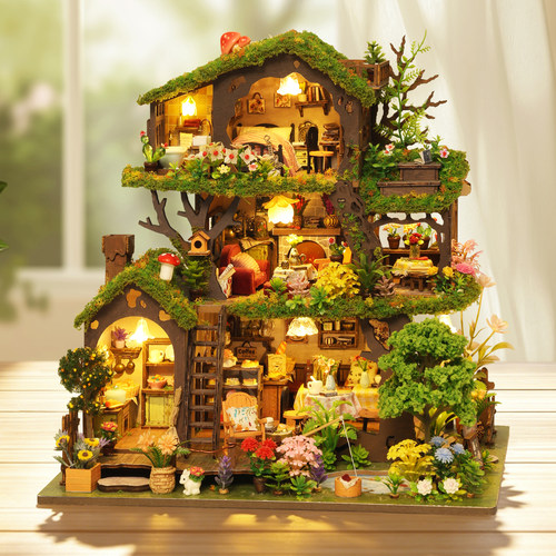 时光树屋diy手工小屋积木拼装