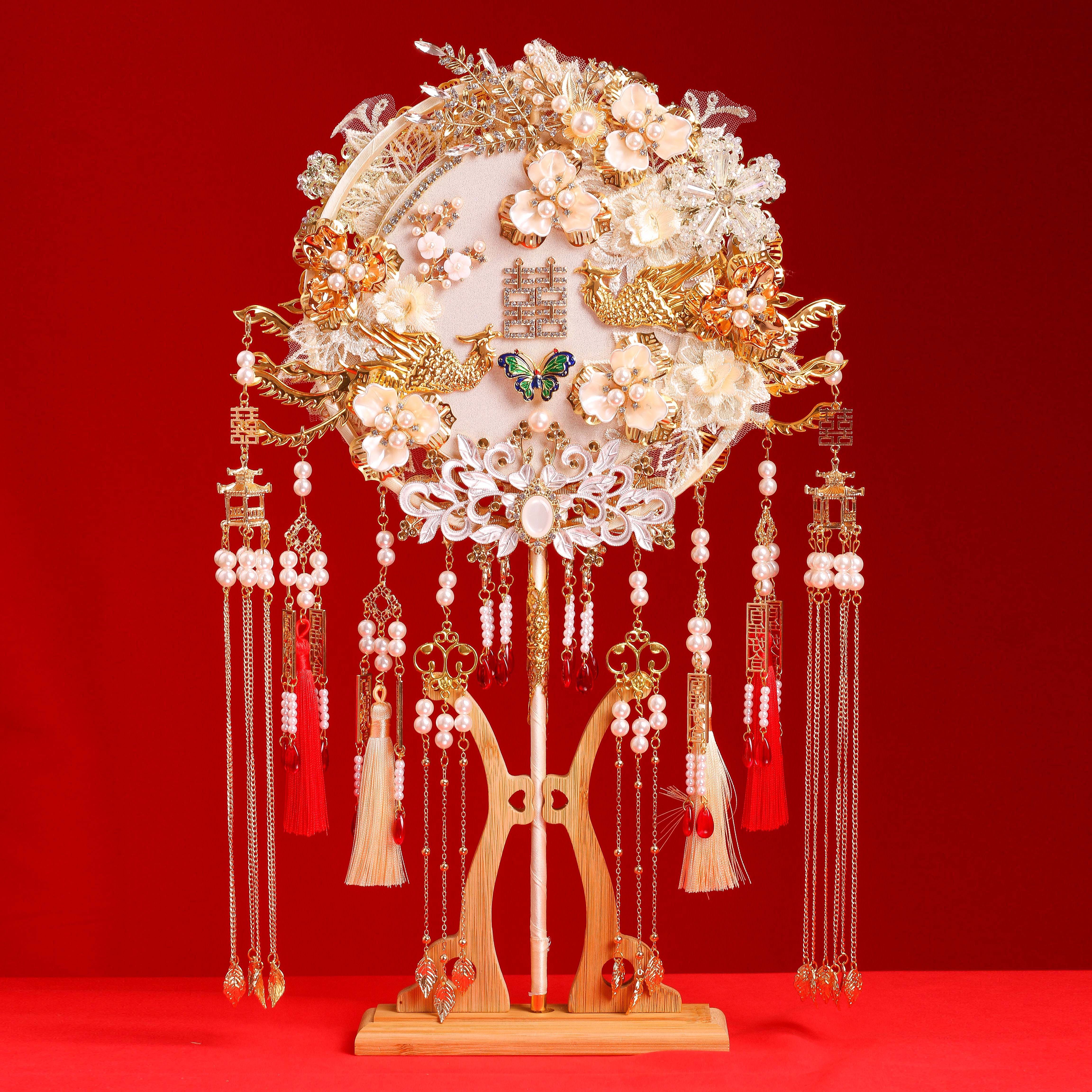 双面手工团扇结婚礼物新娘diy材料包高级感中式婚礼秀禾古风喜扇,家居饰品,工艺扇/团扇/喜扇/折扇,淘宝优惠券,粉丝福利购,淘宝优惠卷