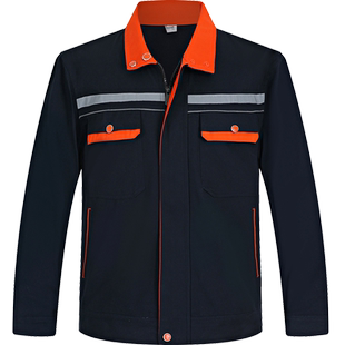 纯棉电焊工作服套装男耐磨春秋汽修工厂车间工装全棉劳保厂服定制