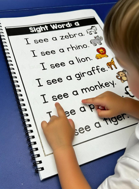 220sight word高频词句子认读短句阅读小学儿童英语单词作业纸