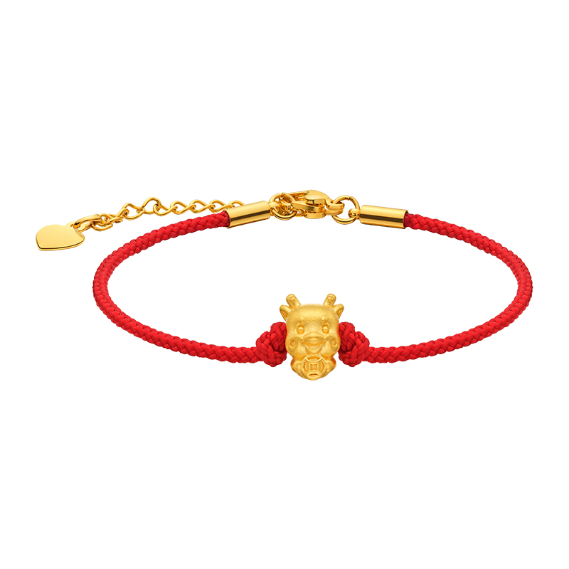 梦克拉足金生肖龙手链