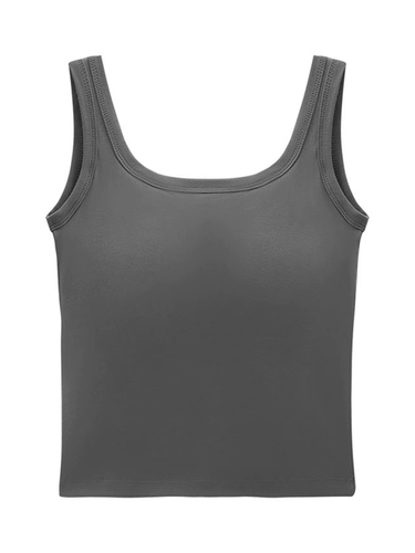 Летний топ с чашечками без рукавов, цветное приятное телу белье для повседневной носки, облегающий крой