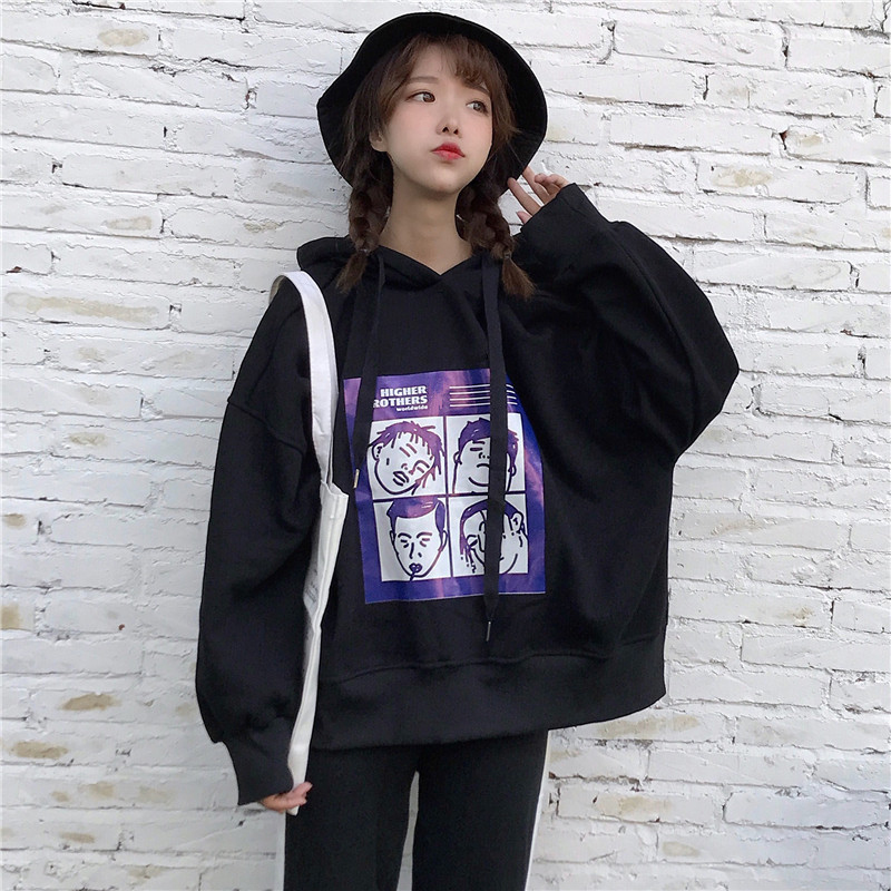 ÇﶬŮװº«°æÔËÞ·ç¸öÐÔÂþ»Á¬Ã±×¥ÈÞ¿íËɳ¤ÐäÌ×Í·ÎÀÒÂÉÏÒÂÍâÌ׳±