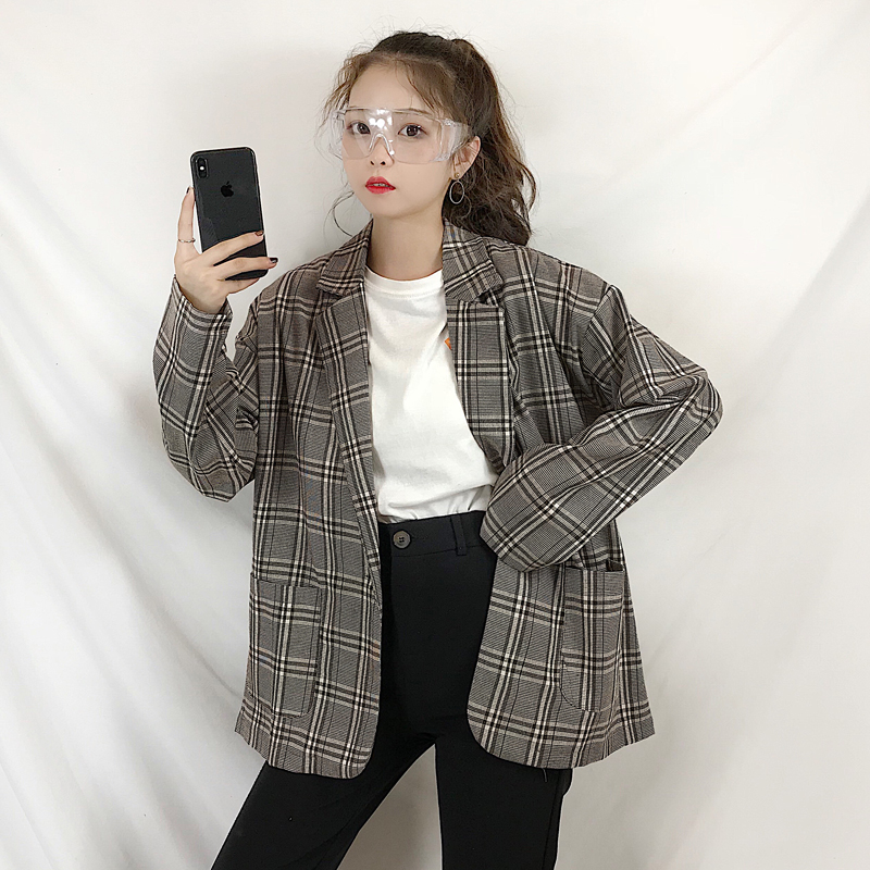 Ïļ¾Å®×°º«°æ±¡¿î¿íËɰٴîÏÔÊݸñ×ÓÎ÷·þ³¤ÐäÐÝÏпªÉÀÉÏÒÂÍâÌ×ѧÉú