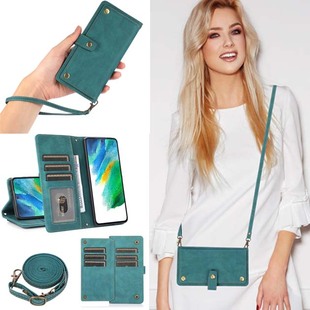 s23保护壳a34钱包式 翻盖s24fe插卡女款 s8防摔s20全包边s25 皮套斜背s9挂绳note10 适用三星S22ultra手机壳s21