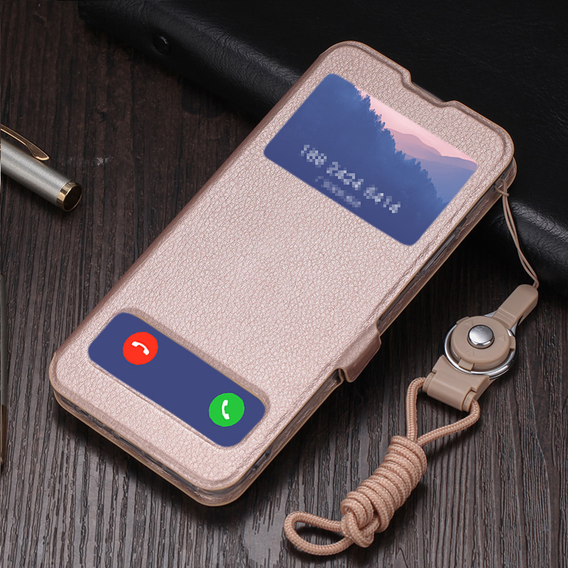 适用小米13pro翻盖redmi k50手机壳薄挂绳红米note12防摔k30带盖10全包11lite男士k40s创意潮k60新款女青春版