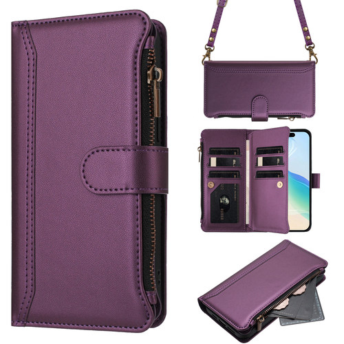 推荐时尚拉链插九卡手机套带挂绳