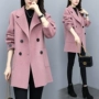 Áo khoác nữ phần giữa phiên bản Hàn Quốc 2019 mùa thu đông mới Người đàn ông nhỏ mới áo len lỏng loại áo len - Áo khoác ngắn áo khoác nữ form rộng