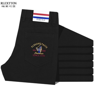 子高档品牌男装 中腰直筒纯棉薄款 裤 高尔夫长裤 商务休闲裤 春夏男裤