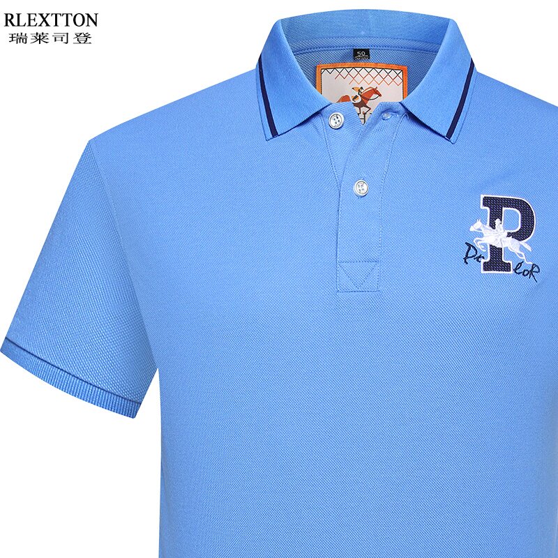 夏季高端品牌高档Polo衫纯棉男士短袖t恤 宽松翻领半袖男装体恤潮