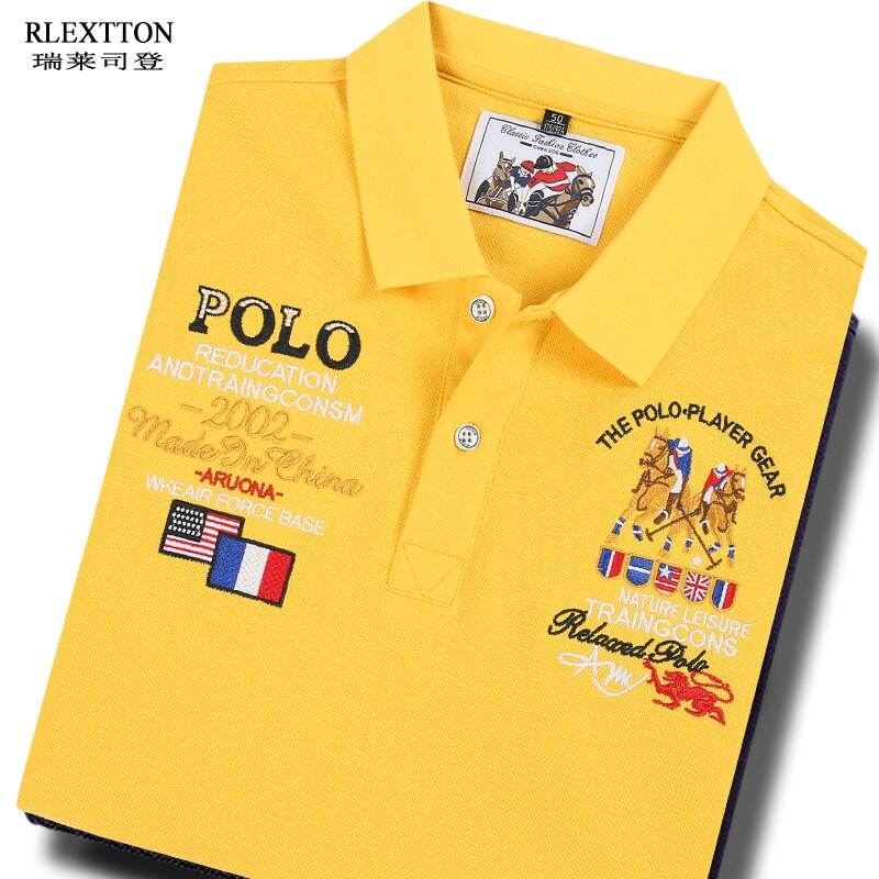 欧洲站潮牌男装POLO衫夏季短袖