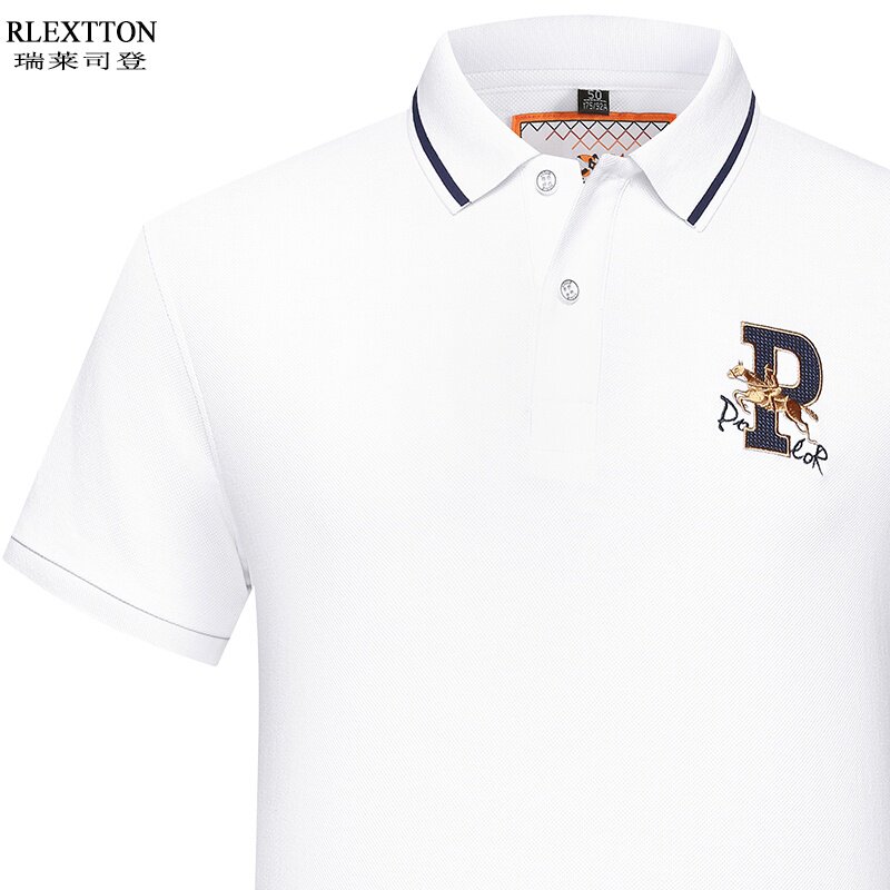 夏季高端休闲高档Polo衫纯棉品牌男装短袖t恤 宽松翻领半袖体恤潮