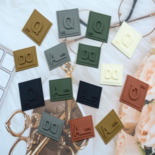 彩色字母皮标衣服补丁贴硅胶橡胶PVC软胶羽绒服破洞修补 LOGO定制