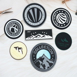 新款橡胶圆形补丁贴圆羽绒服破洞修补标DIY装饰硅胶软胶布贴皮标