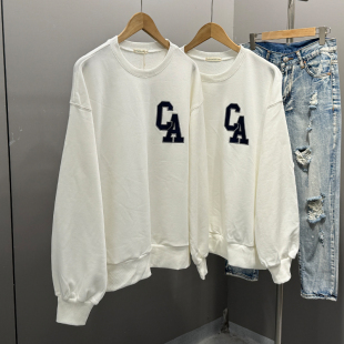 出口日单尾货 毛圈圆领卫衣 外贸女装 薄款 3614 春秋季 重工刺绣