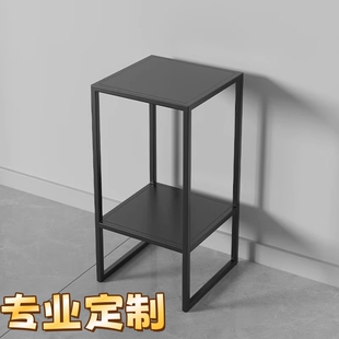 简约铁艺置物架定制鱼缸架子落地花架支架方形铁架雕像模型展示架