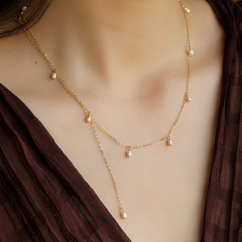 W的手创满天星珍珠项链不褪色