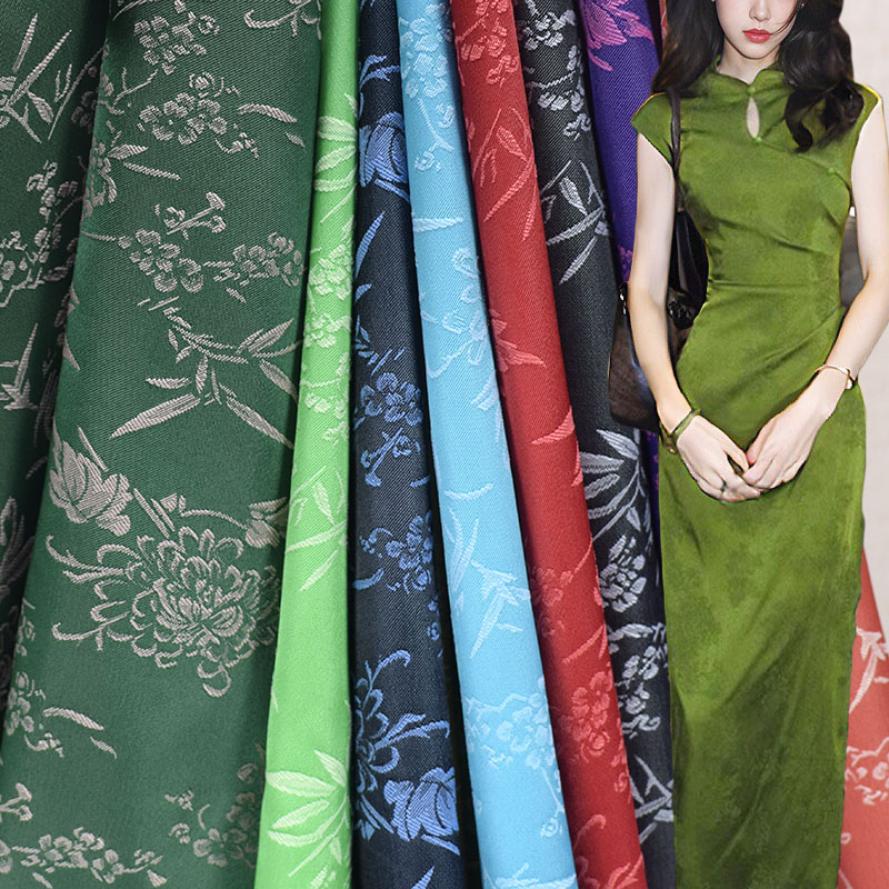 松锦色丁提花工艺布料