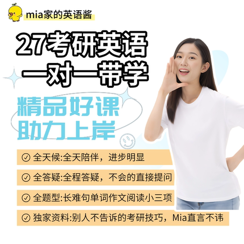 2027考研英语一对一辅导作文课网课初试复试督学线上答疑语法写作