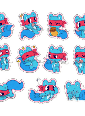 动漫游戏周边HTF欢乐树的朋友们蓝色飞鼠SPLENDID透明亚克力挂件