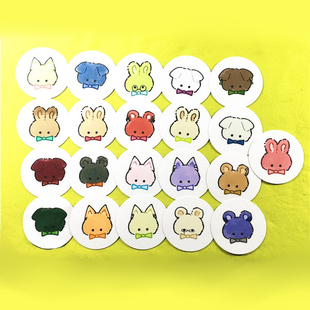 茶猫屋日本动漫周边A3满开剧团圆形磨砂覆膜贴纸套装满百包邮现货