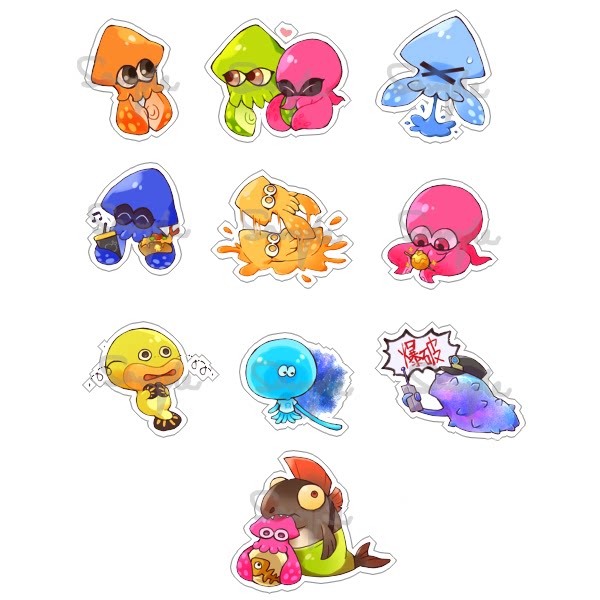 茶猫屋日本动漫周边喷射战士章鱼透明亚克力挂件满百包邮淘金币