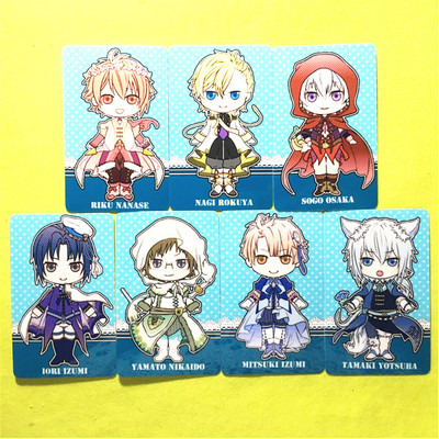 茶猫屋日本动漫周边IDOLISH 7和泉三月Q版架通卡卡贴套装满百包邮