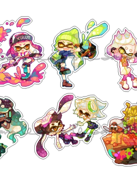 动漫游戏周边章鱼2 Splatoon双面透明亚克力挂件吊坠全新满百包邮