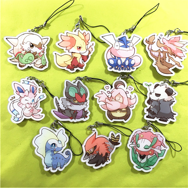 茶猫屋日本动漫周边口袋妖怪精灵宝可梦xy妖火红狐亚克力挂件包邮