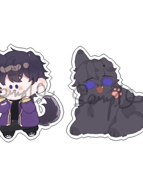 动漫游戏周边虚拟主播Vtuber Shoto狗狗Q版透明亚克力挂件现货