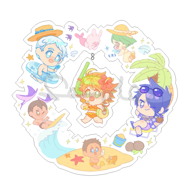 动漫周边约定的梦幻岛透明挂件