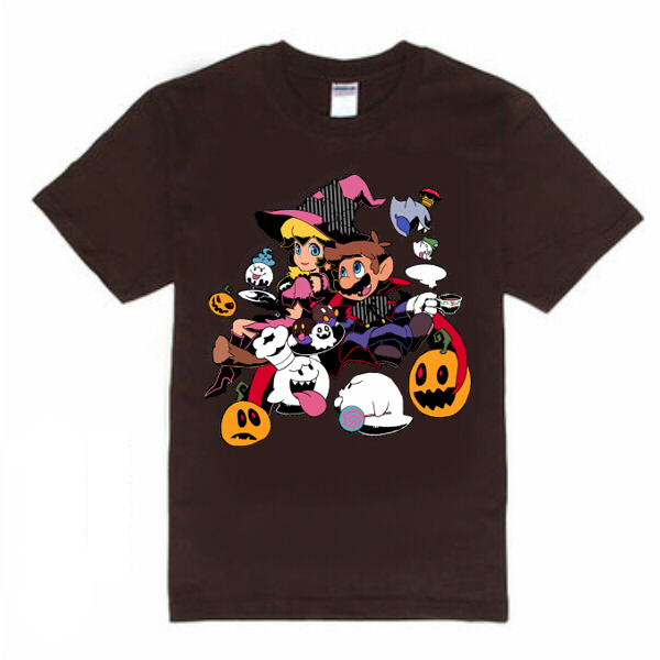 茶猫屋日本动漫周边2016万圣节超级马里奥桃子公主纪念T恤文化衫