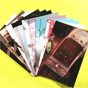 茶猫屋日本动漫周边越狱兔监狱兔Q版明信片卡片留言小卡套满包邮