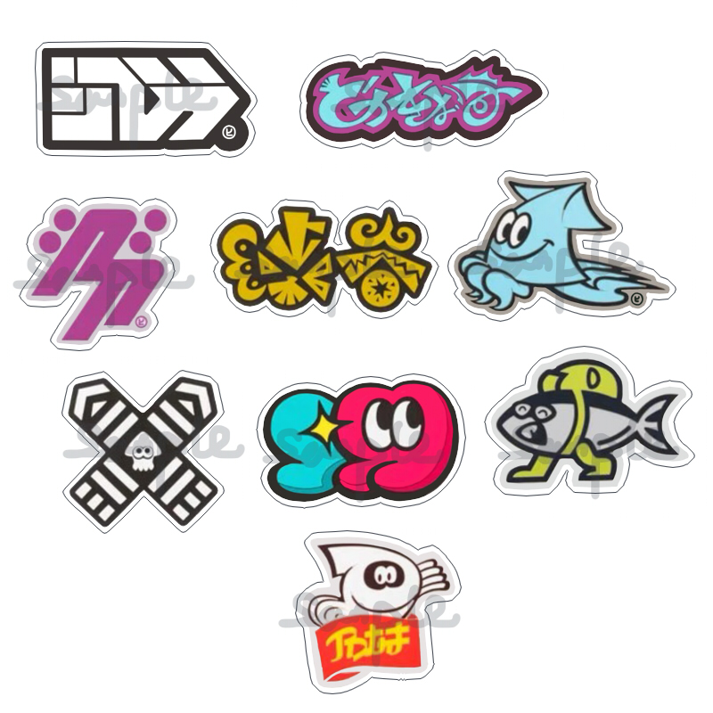 动漫游戏周边Splatoon 2斯普拉遁章鱼2透明亚克力挂件挂饰全新